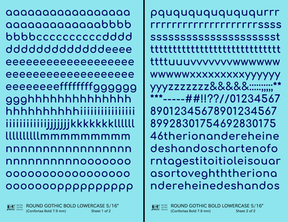 Lowercase Round Modern Gothic Bold Letter