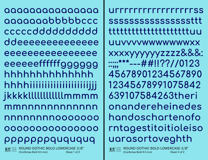 Lowercase Round Modern Gothic Bold Letter