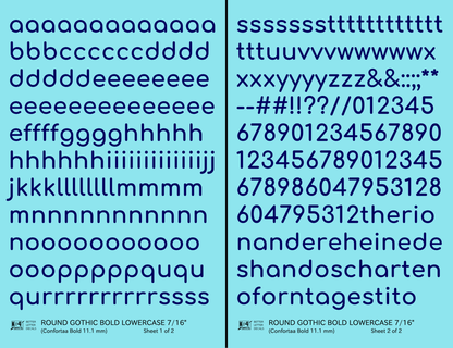 Lowercase Round Modern Gothic Bold Letter
