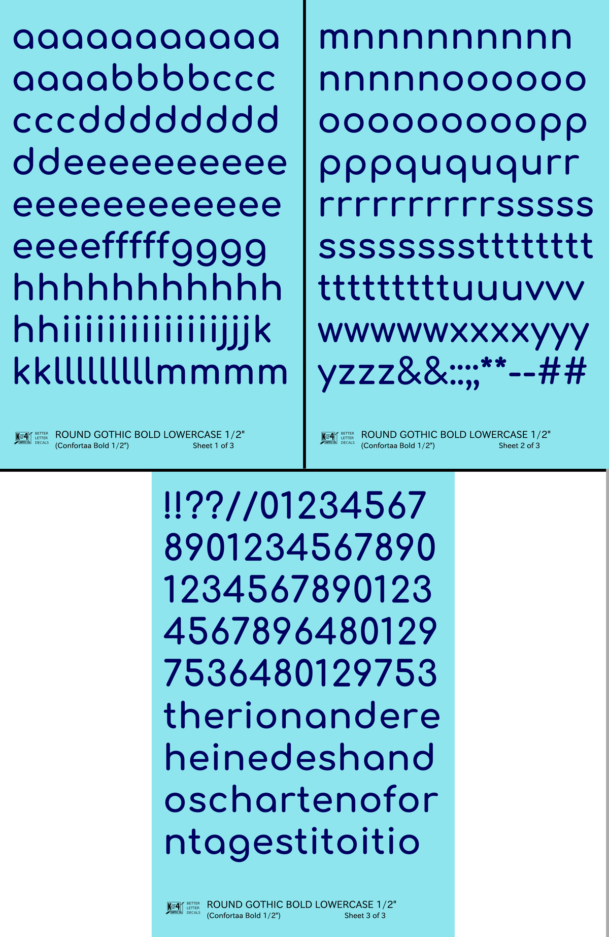 Lowercase Round Modern Gothic Bold Letter