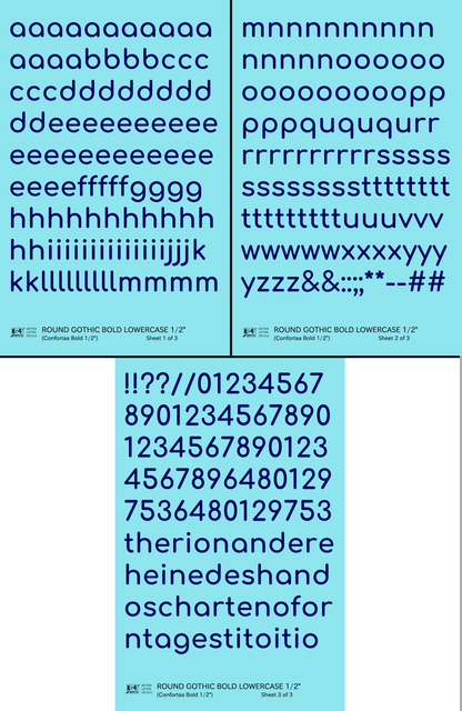Lowercase Round Modern Gothic Bold Letter