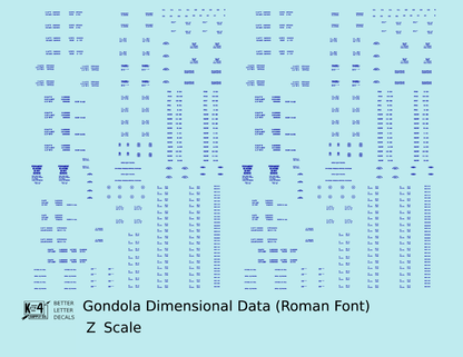 Dimensional and Weight Data Gondola Railroad Roman