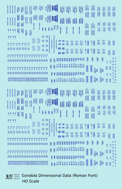 Dimensional and Weight Data Gondola Railroad Roman