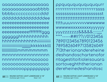 Lowercase Round Modern Gothic Light Letter