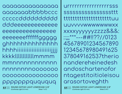 Lowercase Round Modern Gothic Light Letter