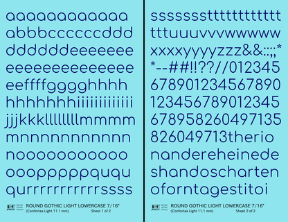 Lowercase Round Modern Gothic Light Letter
