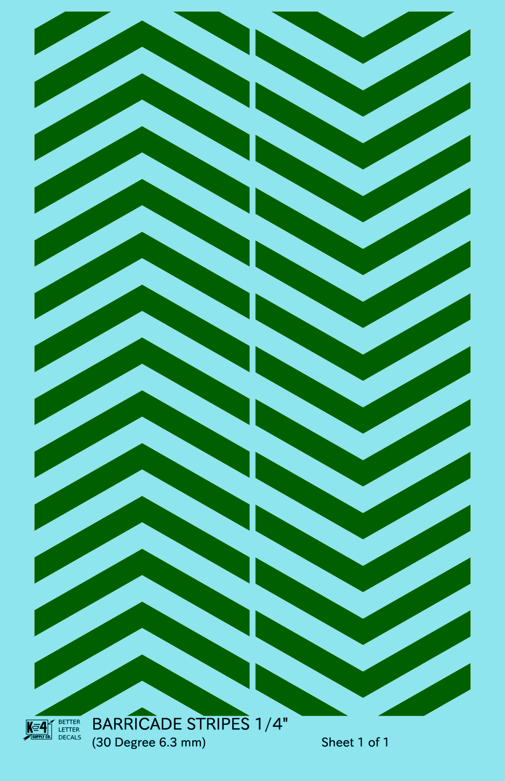 30 Degree Diagonal Barricade Stripes