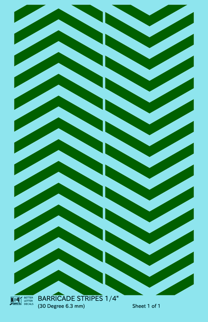 30 Degree Diagonal Barricade Stripes