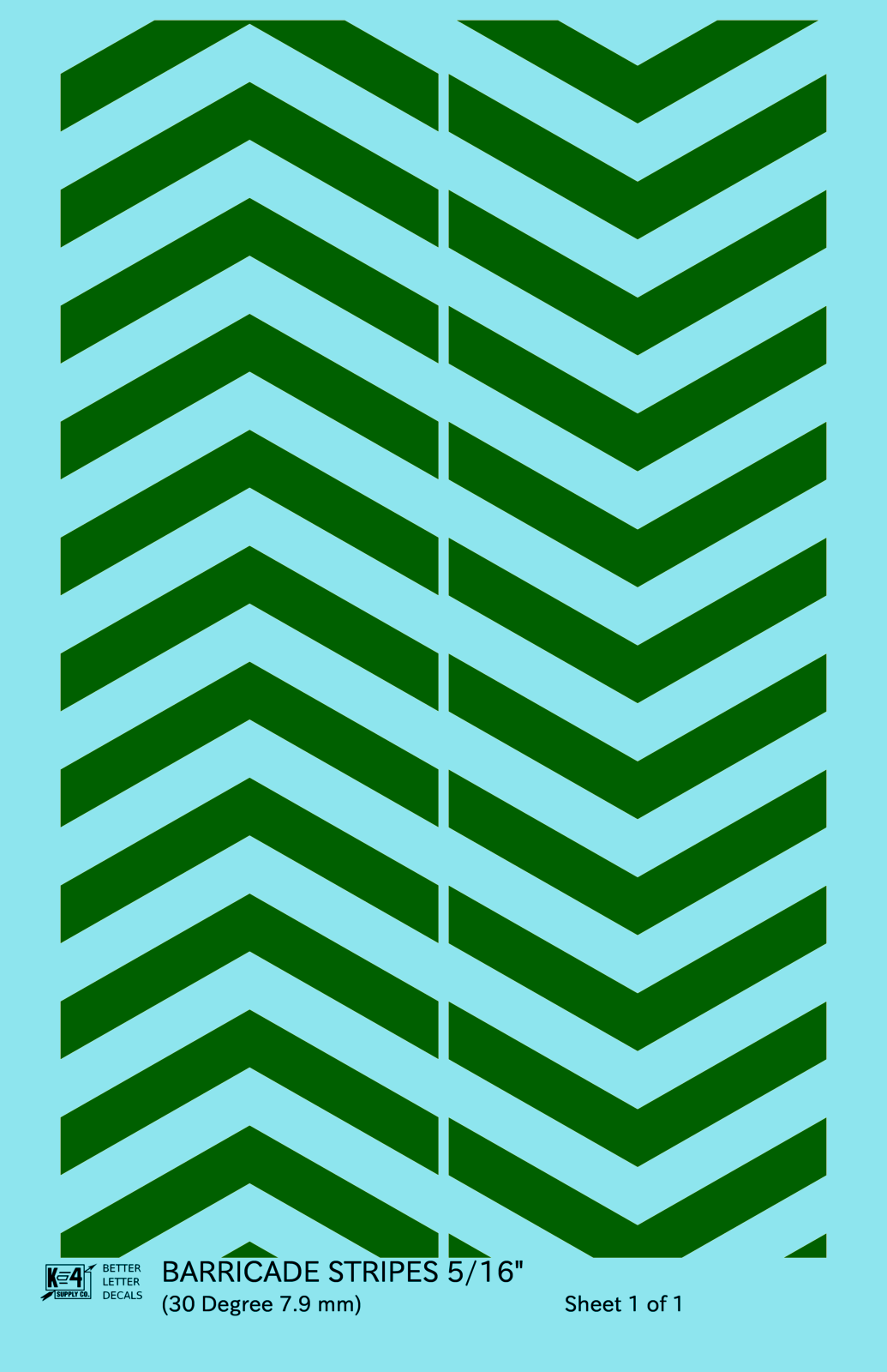 30 Degree Diagonal Barricade Stripes