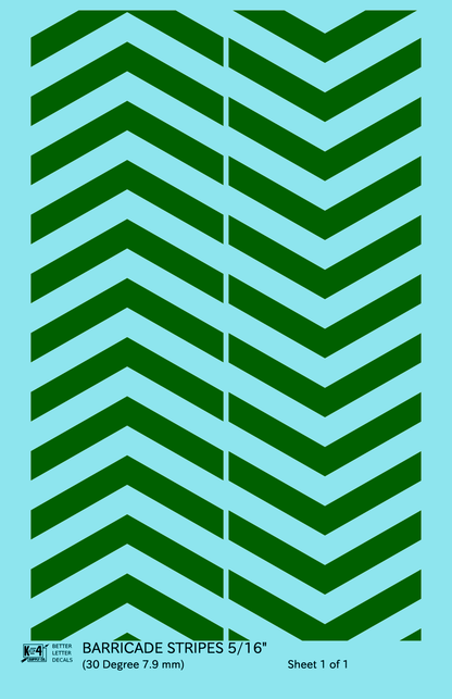 30 Degree Diagonal Barricade Stripes