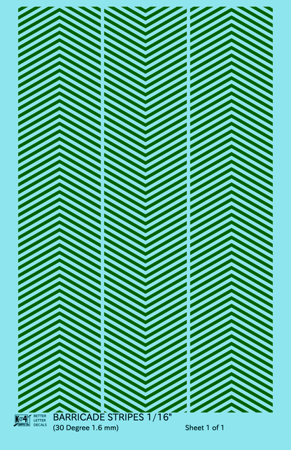 30 Degree Diagonal Barricade Stripes