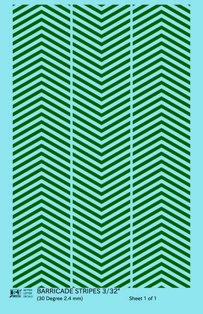 30 Degree Diagonal Barricade Stripes
