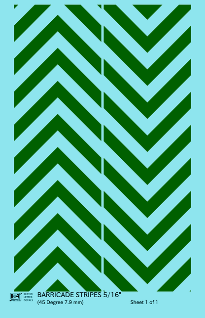 45 Degree Diagonal Barricade Stripes