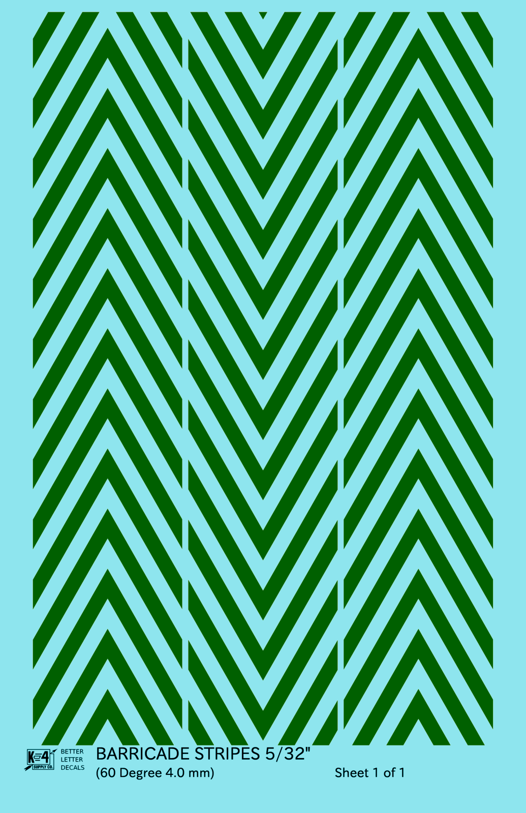60 Degree Diagonal Barricade Stripes