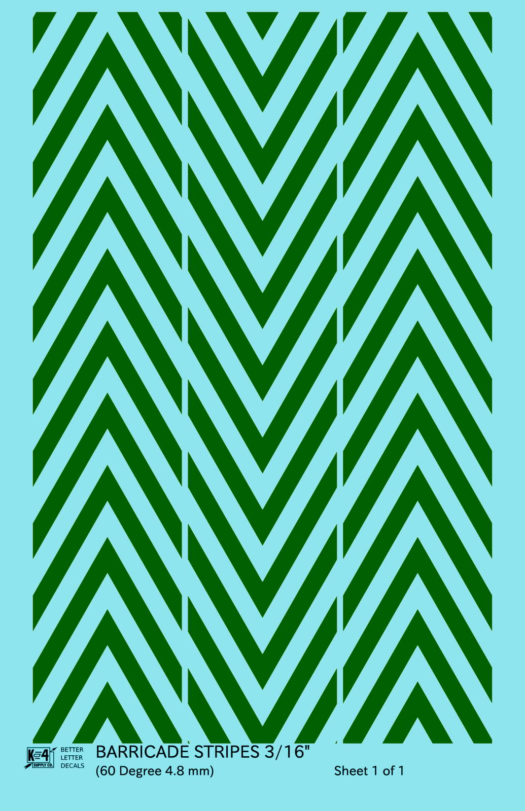 60 Degree Diagonal Barricade Stripes