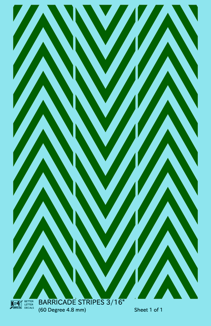 60 Degree Diagonal Barricade Stripes