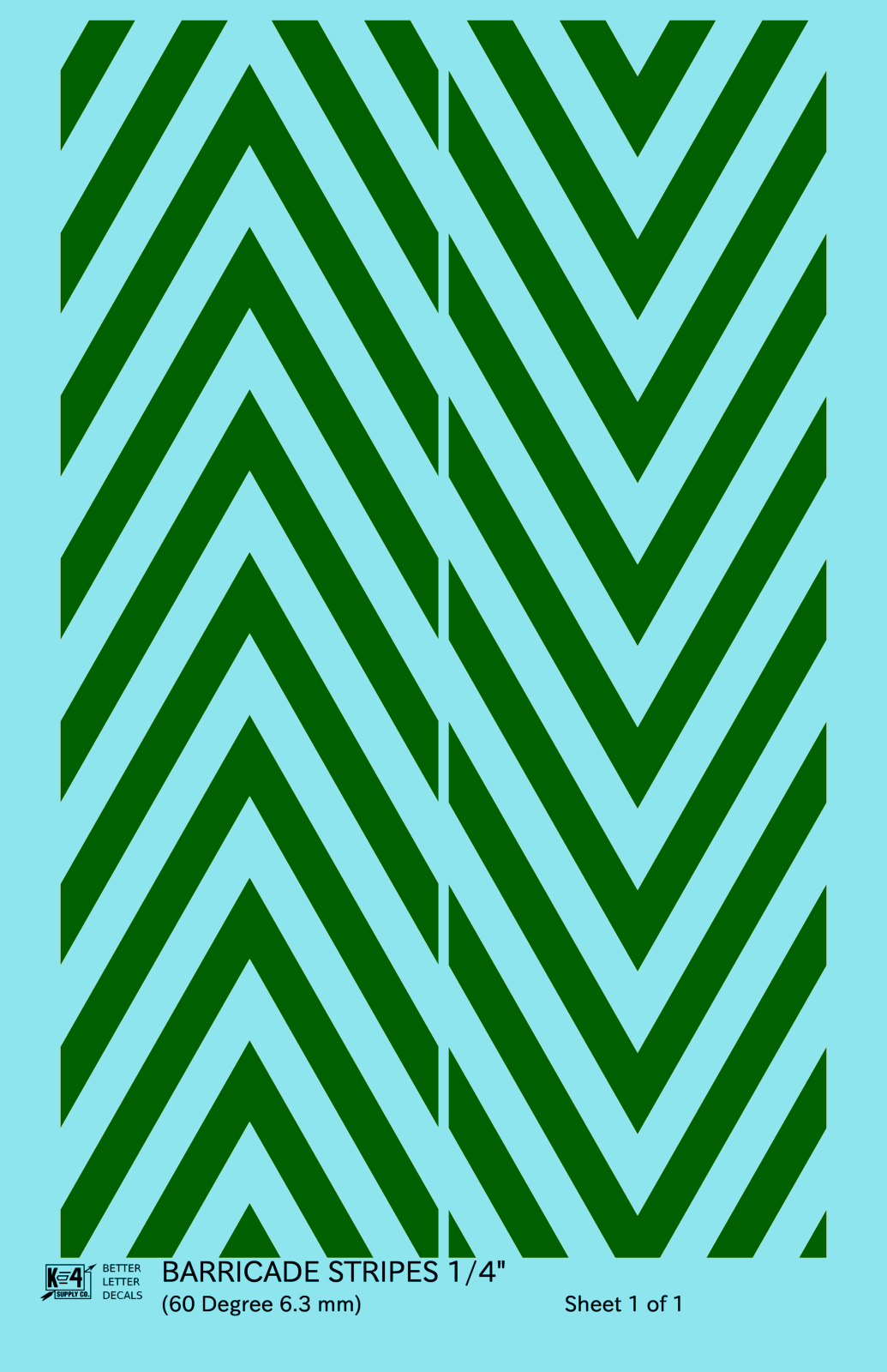 60 Degree Diagonal Barricade Stripes