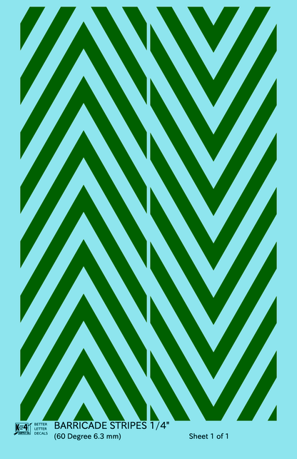 60 Degree Diagonal Barricade Stripes