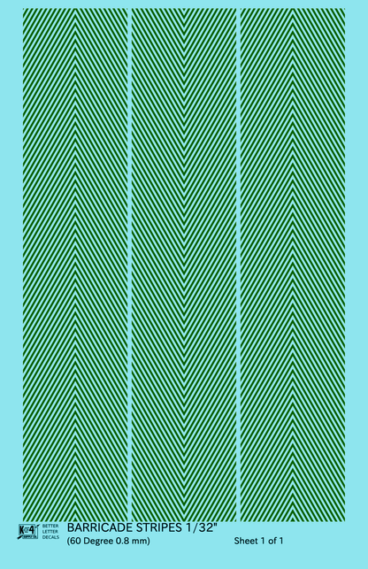60 Degree Diagonal Barricade Stripes