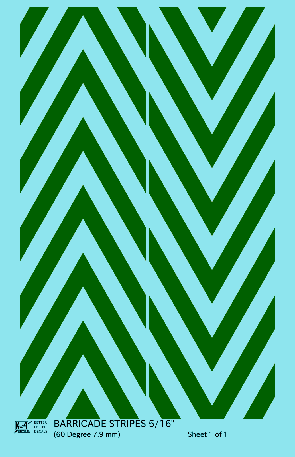 60 Degree Diagonal Barricade Stripes