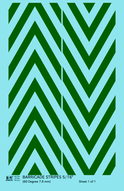60 Degree Diagonal Barricade Stripes