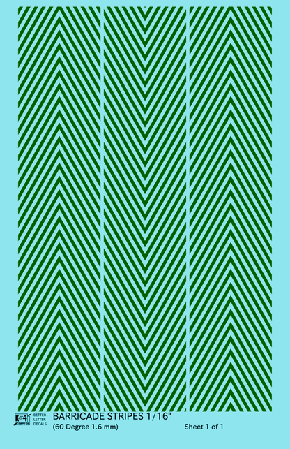 60 Degree Diagonal Barricade Stripes