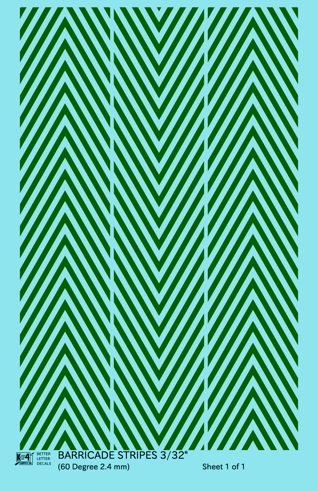 60 Degree Diagonal Barricade Stripes