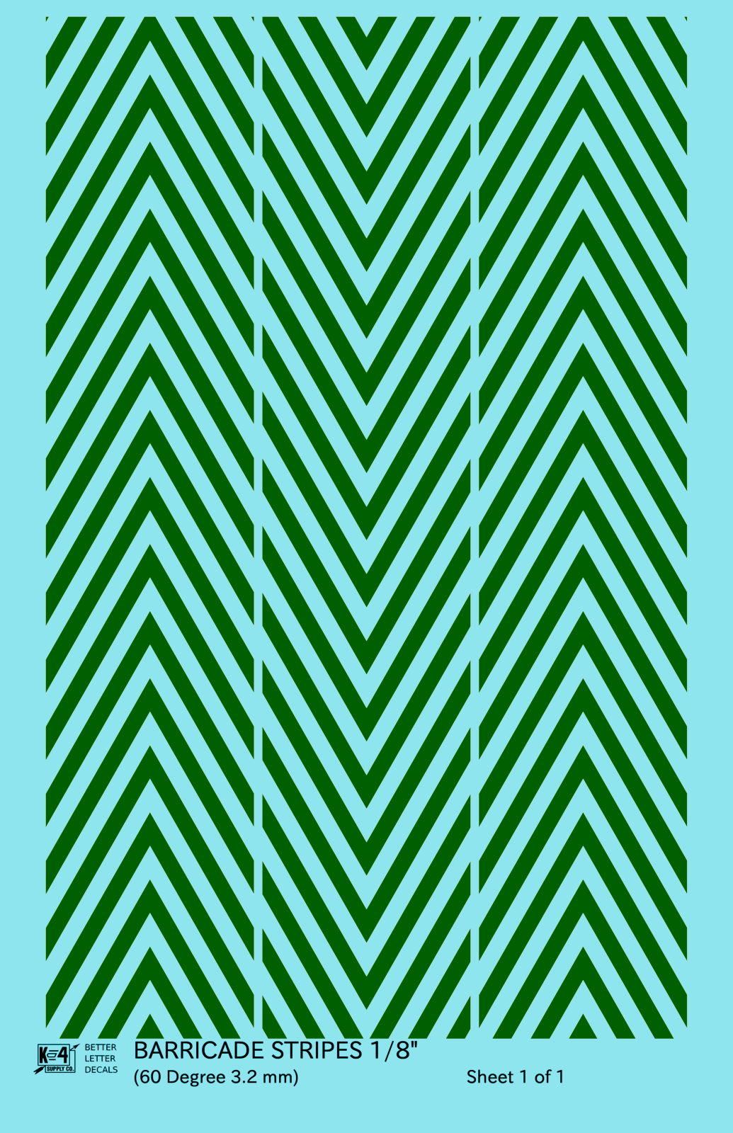 60 Degree Diagonal Barricade Stripes