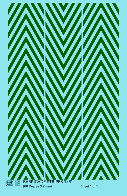 60 Degree Diagonal Barricade Stripes