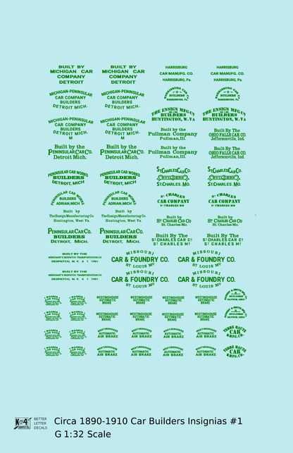 1900 Era Various Car Builder Insignias