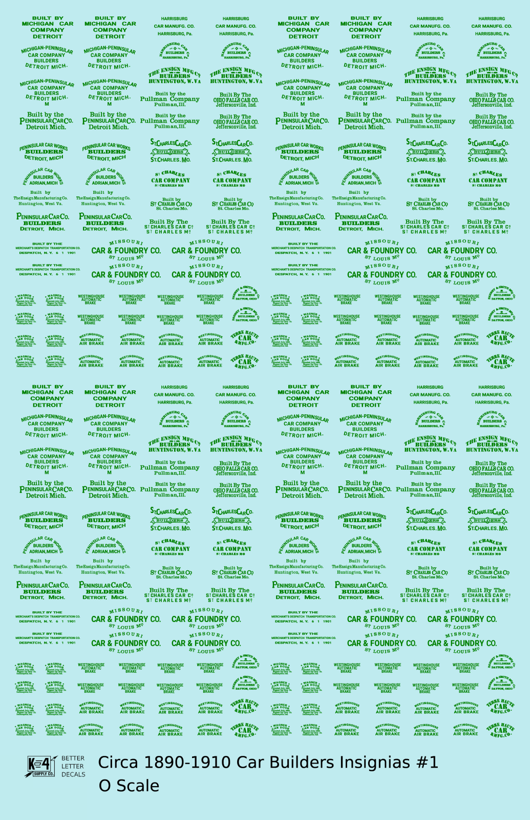 1900 Era Various Car Builder Insignias