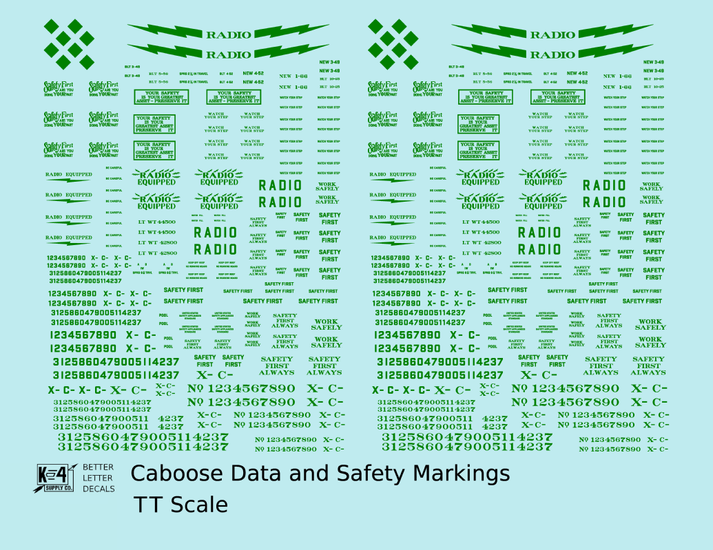 Caboose Data and Markings