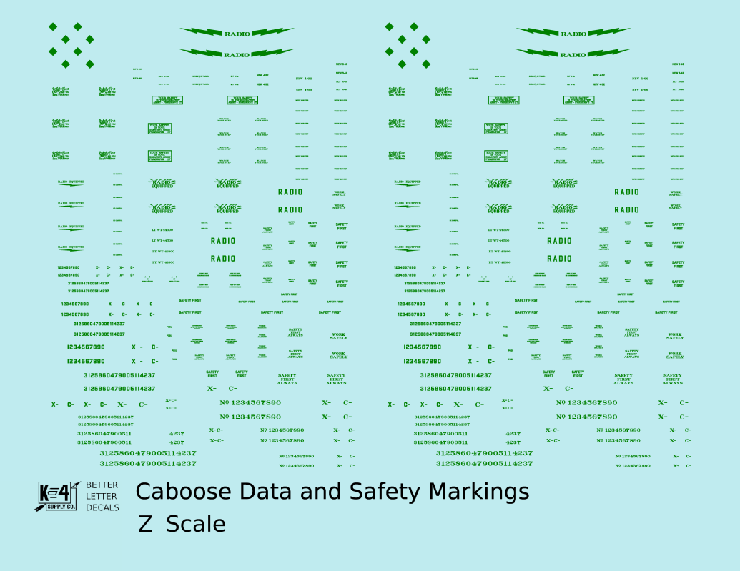 Caboose Data and Markings