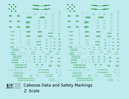 Caboose Data and Markings