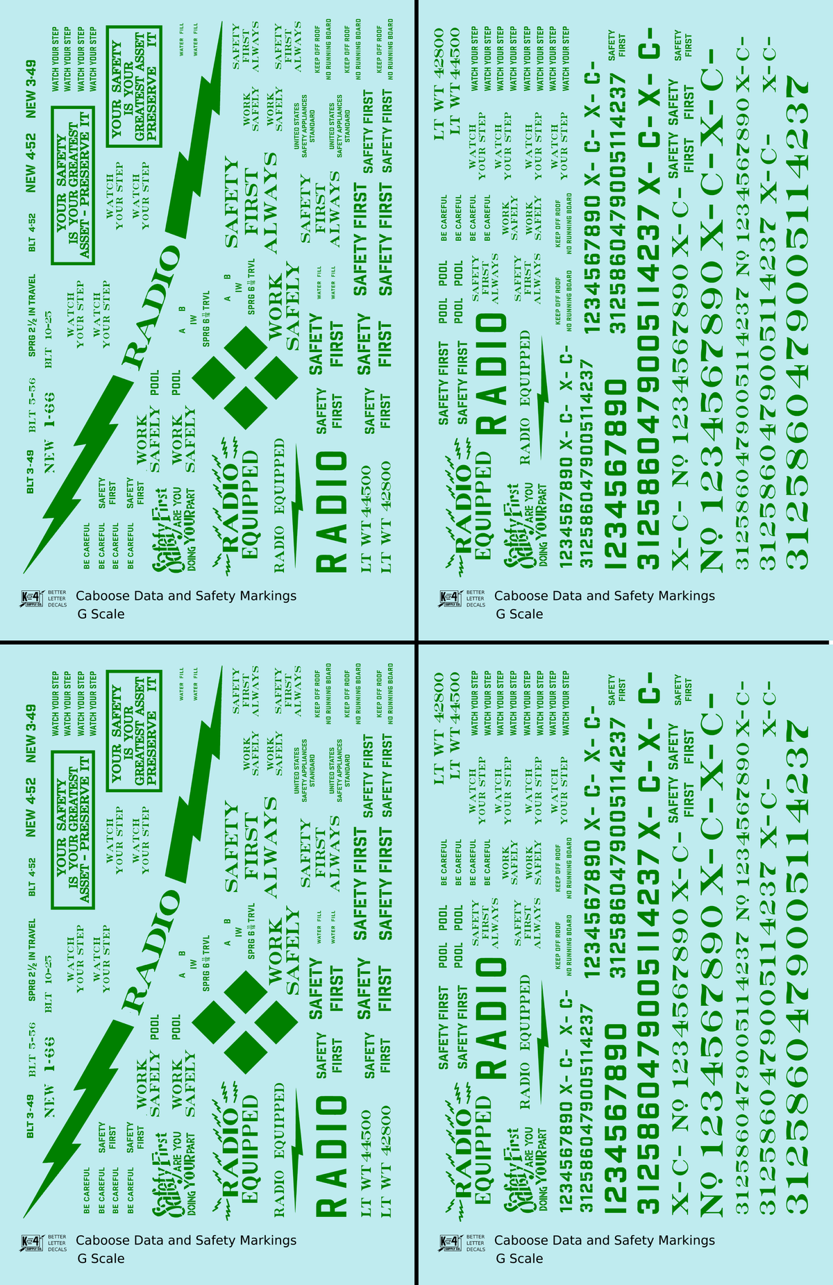 Caboose Data and Markings