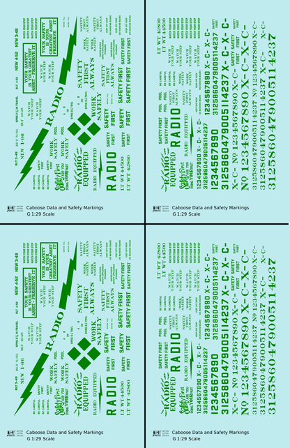 Caboose Data and Markings