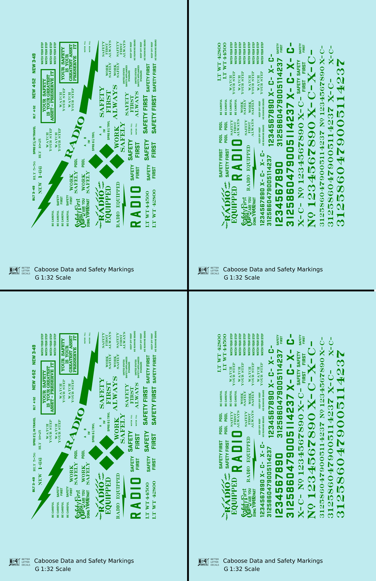 Caboose Data and Markings