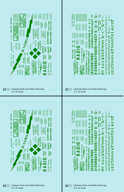 Caboose Data and Markings