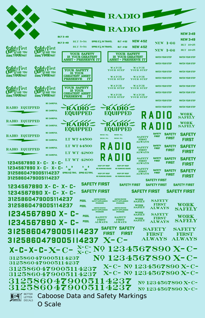 Caboose Data and Markings