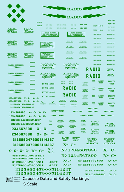 Caboose Data and Markings