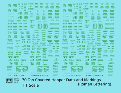 Data Only 70 Ton Covered Hopper Railroad Roman