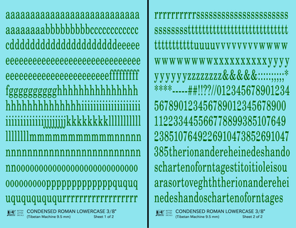 Lowercase Condensed Roman Letter Number Alphabet