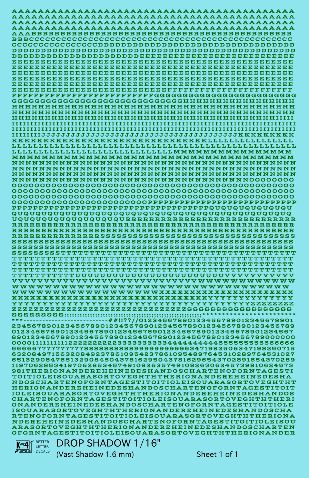Drop Shadow Letter Number Alphabet