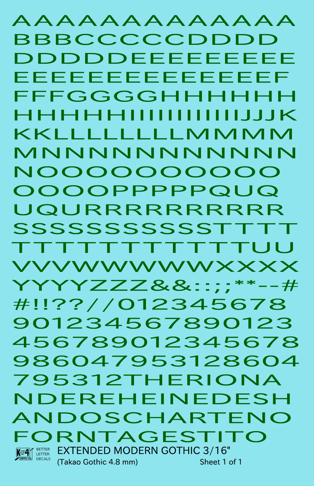 Extended Modern Gothic Letter Number Alphabet