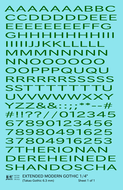 Extended Modern Gothic Letter Number Alphabet