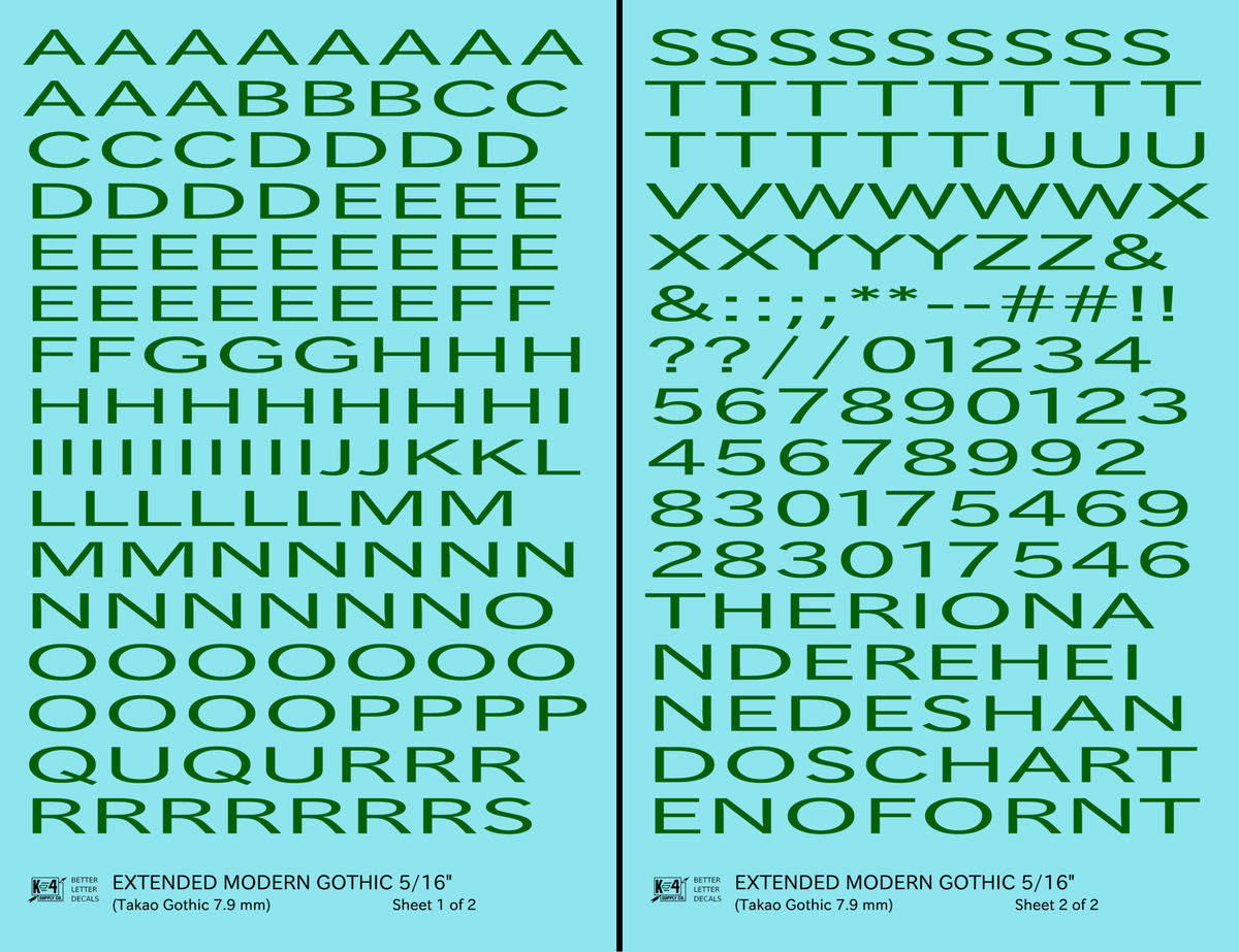 Extended Modern Gothic Letter Number Alphabet