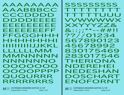 Extended Modern Gothic Letter Number Alphabet