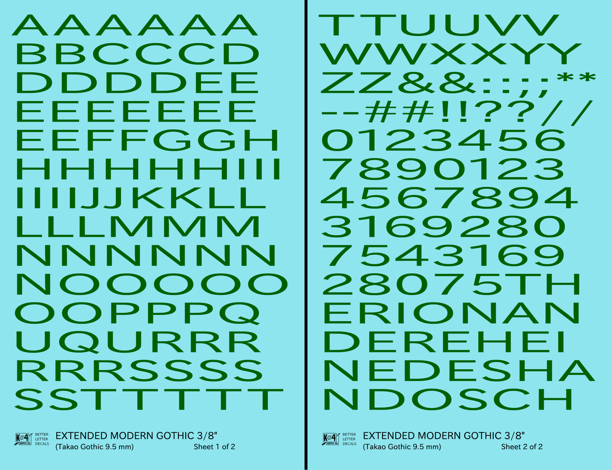 Extended Modern Gothic Letter Number Alphabet