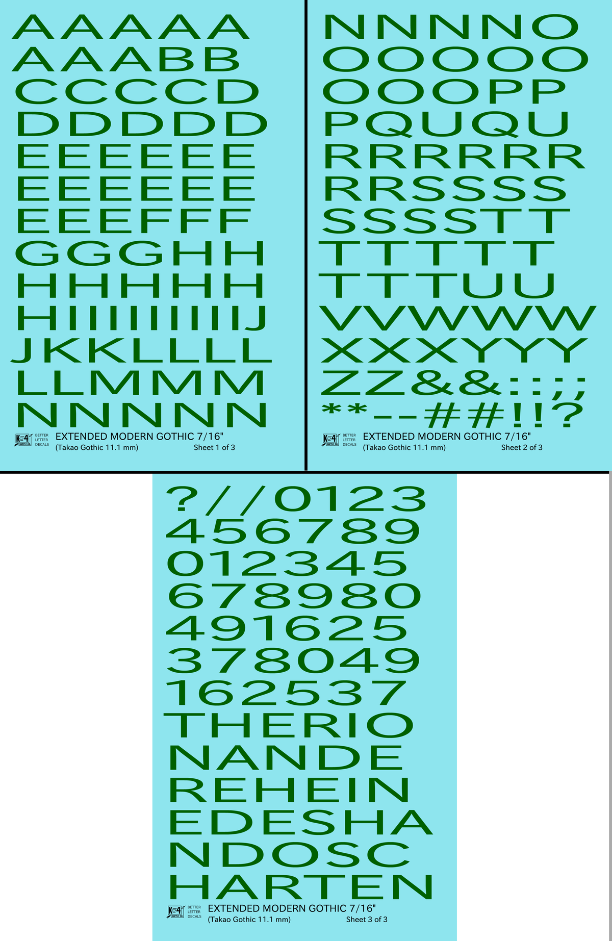 Extended Modern Gothic Letter Number Alphabet