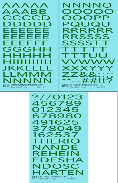 Extended Modern Gothic Letter Number Alphabet